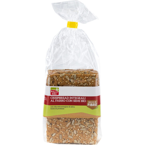 Crispbread integrali di farro ai semi