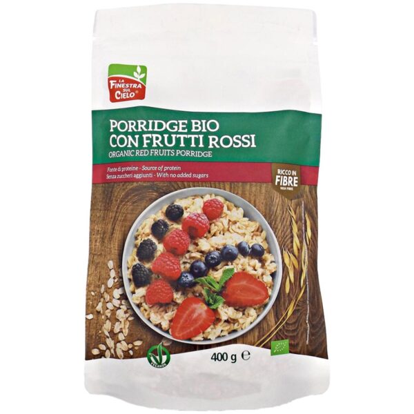 Porridge con frutti rossi